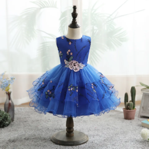 Embroidered kids Blue girls 803