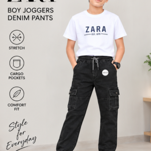 Zara Boys’ Denim Jogger Black