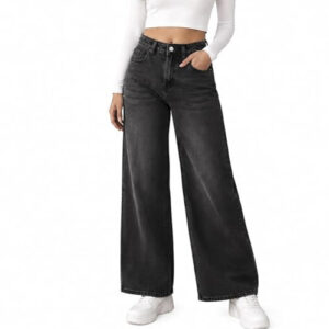 Plazo Ladies Pant Denim Black washed
